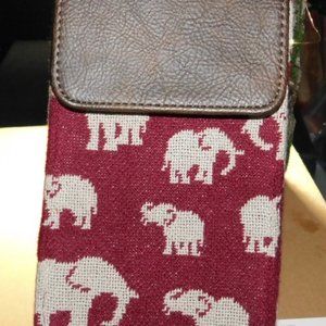 Thirty-one Crossbody Elephant Wallet Safari Weave
